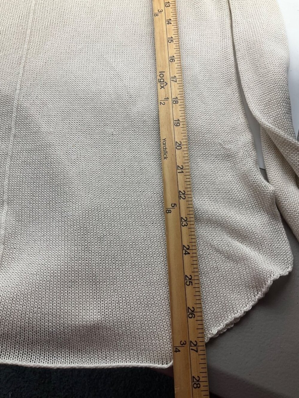 Wooden Ships Paola Buendia S/M Lightweight VNeck Sweater Beige Cotton Bl Coastal - Picture 8 of 11